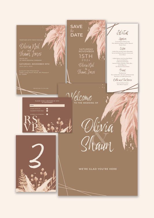 boho rustic simple wedding stationery invitations from bridezilla weddings
